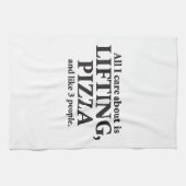 私が取気にり上げとピザ – ジミおもしろいム キッチンタオル (横)