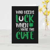私が可愛い時に幸運が必要な人はSt patricks day カード (黄色い花)