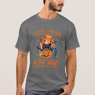 私が君に聞も3回も叩いたよ Tシャツ