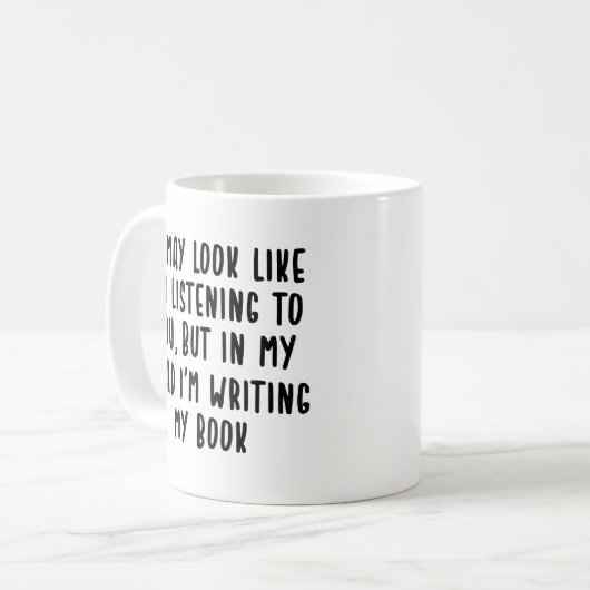 私が君のライターに聞似ているかもおもしろいしれない コーヒーマグカップ (正面左)