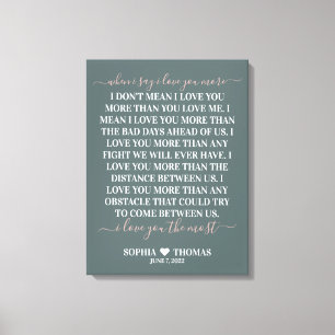 私が君の命日をもっと愛していると言う結婚と キャンバスプリント