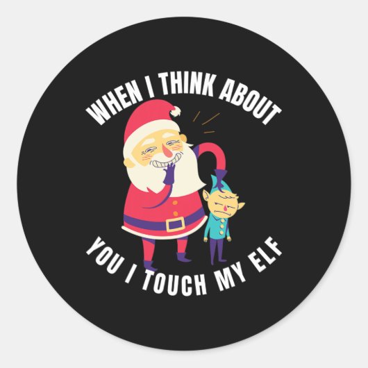 私が君の考え事で私は私の小妖精や小人のクリスマスをTouch ラウンドシール (正面)