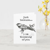 私が君の考え《鳥》アメリカゴガラカード カード (黄色い花)