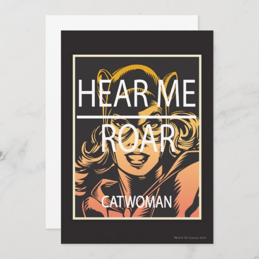 私が吠える声を聞く 招待状 (正面/裏面)