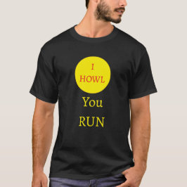"私が吠える、私たちが逃げる" 人狼ムーンTシャツ Tシャツ