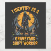 私が墓地シフトワーカーハロウィンに指定 ワインラベル (シングルラベル)
