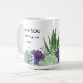 私が多肉化救済してくれてありがとう コーヒーマグカップ (正面左)