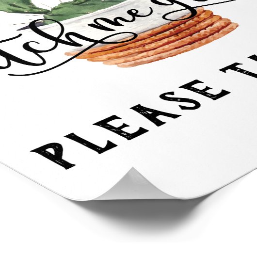 私が多肉性の徴候を成長するのを見る ポスター (角)