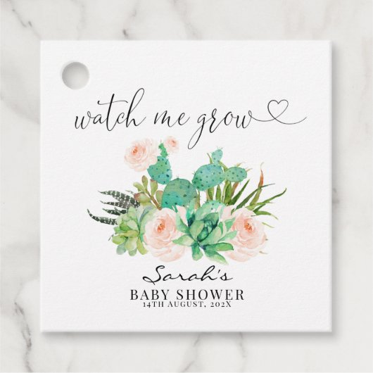 私が多肉性フローラのメッセージカードを成長する見る フェイバータグ (正面)