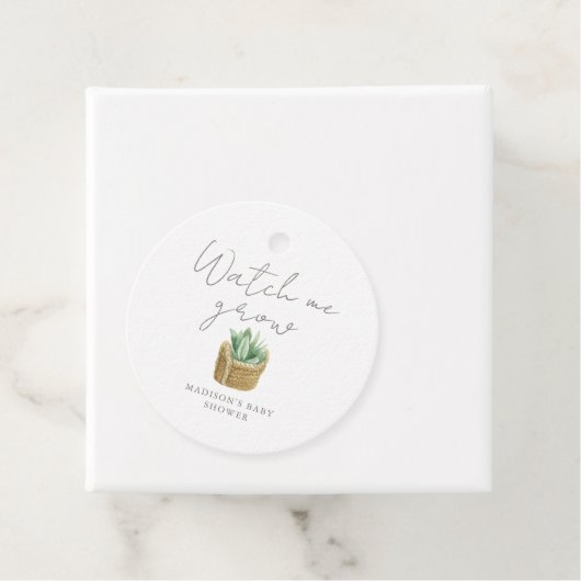 私が多肉質の赤んシンプル坊シャワーを成長するのを見る フェイバータグ (インサイチュ)