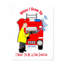 私が大きくなったら消防士になりたい