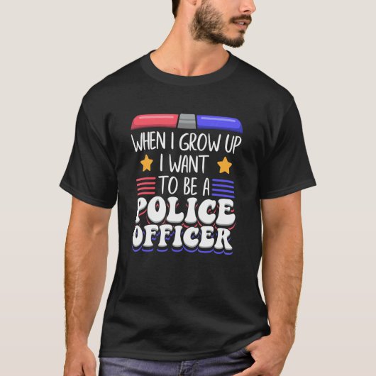 私が大きくなったら警察官になりたい Tシャツ (正面)