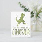 私が大きくなったら、恐竜に変身 ポストカード (スタンド正面)