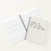 私が大声で言うことは許されていない ノートブック (内部)