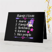 私が大好きなものアニメマンガスケッチングラーメンいいPeo カード (黄色い花)