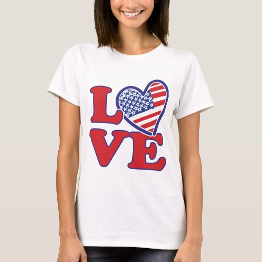 私が大好きなアメリカハート Tシャツ (正面)