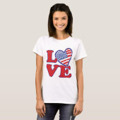 私が大好きなアメリカハート Tシャツ (正面フル)