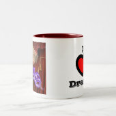 私が大好きなドラマの面を背中に描く ツートーンマグカップ (中央)