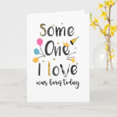 私が大好きな人は今日の誕生日生まれだった  カード (黄色い花)