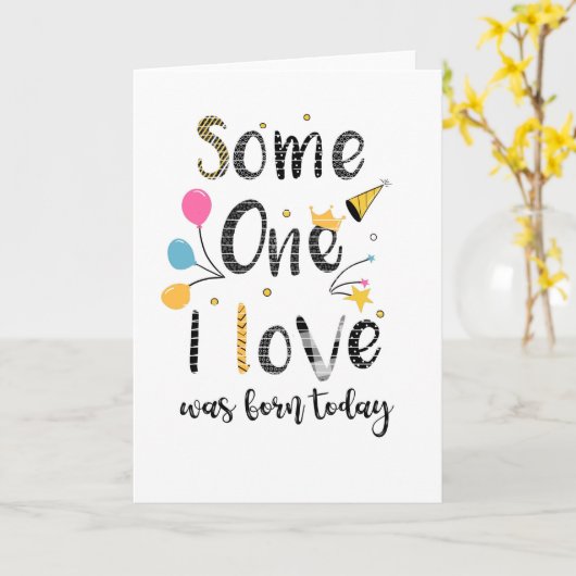 私が大好きな人は今日の誕生日生まれだった  カード (黄色い花)