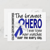 私が大腸がんを知った中で最も勇敢な英雄 ポストカード (正面/裏面)