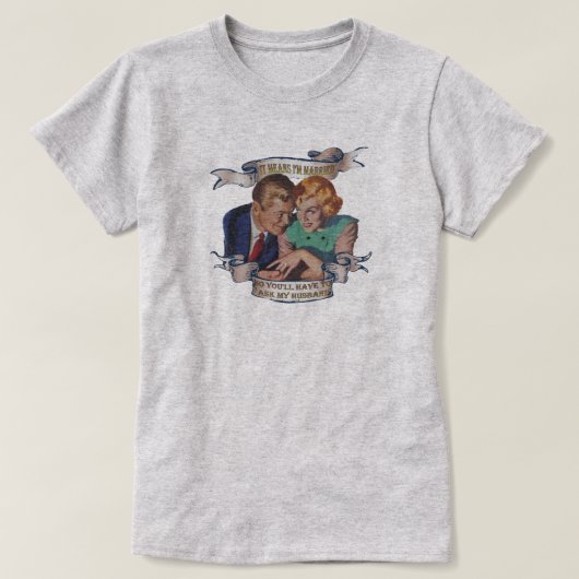 私が夫結婚しただ頼って Tシャツ (デザイン正面)