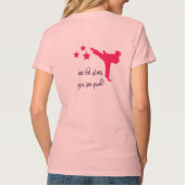 私が女の子のように蹴れば、あなたがピンクを見る星はありますか。 Tシャツ (裏面)