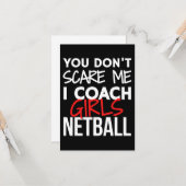 私が女の子のネットボールをコーチする私を怖がらせていない。 カード (正面/裏面インサイチュ)