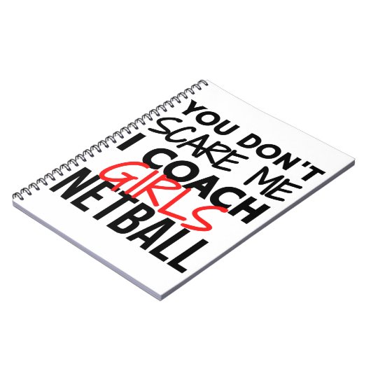 私が女の子のネットボールをコーチする私を怖がらせていない ノートブック (左側)