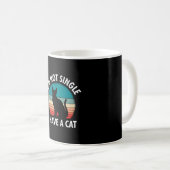 私が女性ではない猫の独身の母 コーヒーマグカップ (正面右)