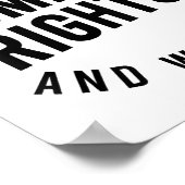 私が女性の権利と不正をサポート ポスター (角)