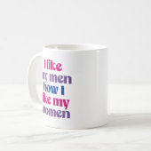 私が女性を好きなように私が男性を好き コーヒーマグカップ (正面左)