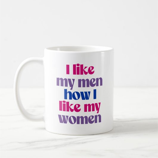 私が女性を好きなように私が男性を好き コーヒーマグカップ (左)