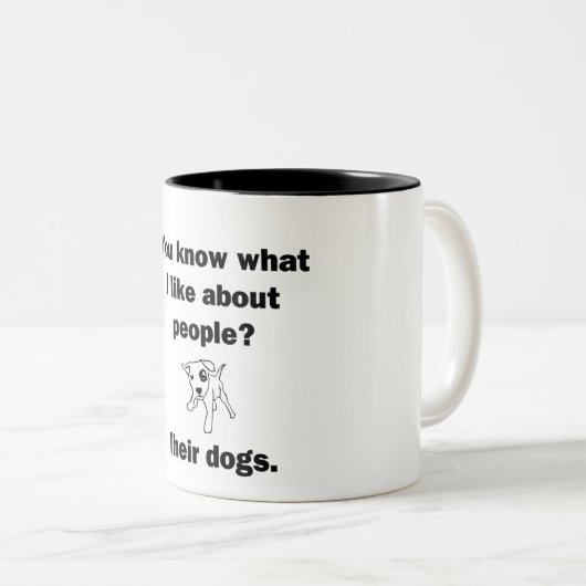 私が好きだと思う人は? ツートーンマグカップ (正面右)