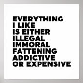 私が好きなことは何でも違法な不道徳な運命だ ポスター (正面)