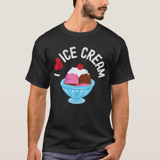 私が好きなのはアイスクリームだけだ Tシャツ (正面)