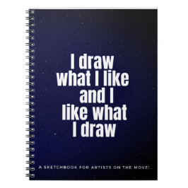 私が好きなものを描く宇宙銀河系ホワイトタイポグラフィN ノートブック