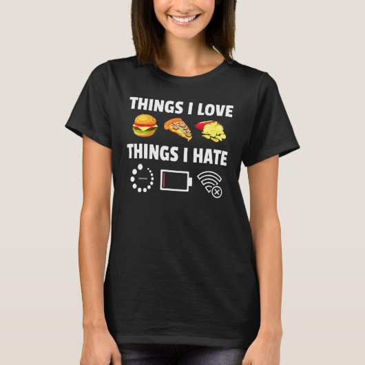 私が好きなもの嫌いビデオゲームのゲーマーコンピュータInte Tシャツ (正面)