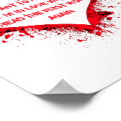 私が好きな人は誰か、赤いハートのおもしろい文字 ポスター (角)