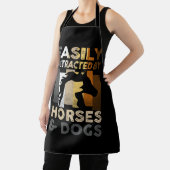 私が好きな馬や犬に簡単に気を散らすハート エプロン (インサイチュ)