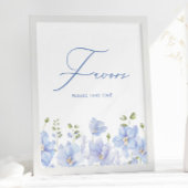 私が好意を行う前に何か青いブライダルシャワー ポスター