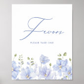 私が好意を行う前に何か青いブライダルシャワー ポスター (正面)