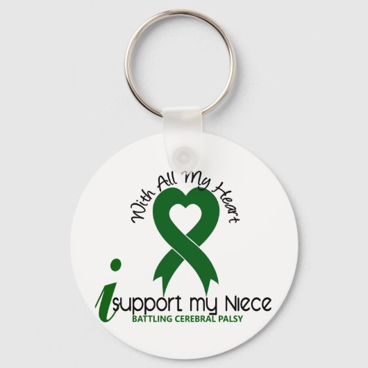 私が姪を支える脳性まひ キーホルダー (正面)