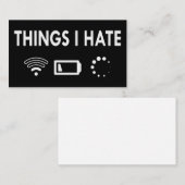 私が嫌いなこと 名刺 (正面/裏面)