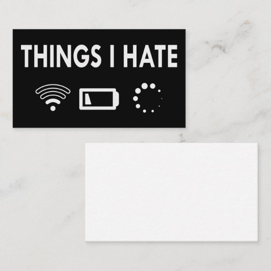 私が嫌いなこと 名刺 (正面/裏面)