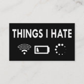 私が嫌いなこと 名刺 (正面)