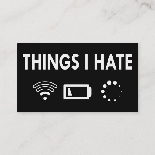 私が嫌いなこと 名刺 (正面)