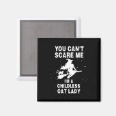 私が子どもいない猫の女魔女だって怖がらせないわ マグネット (正面/裏面)