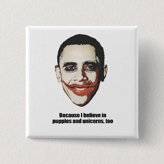 私が子犬およびユニコーンで信じるので、余りに 缶バッジ (正面)