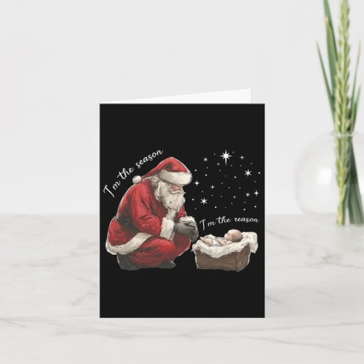 私が季節 私が理由 ジーザス キリスト教 クリスマス カード (正面)